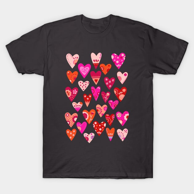 Japandi Hearts T-Shirt by NicSquirrell